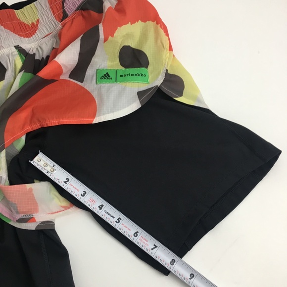 Adidas x Marimekko Running Shorts 2 in 1 Floral Print Medium 8" - Picture 9 of 11